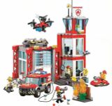  Đồ chơi lắp ráp : bộ xếp mô hình trạm cứu hỏa thành phố cho bé 533 pcs, 6ages+ No. 11215 