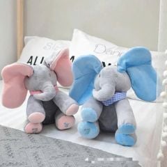  Thú bông dùng pin: Chú voi trốn tìm ú òa (peek-a-boo) có nhạc, 3ages+ 