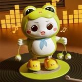  Đồ chơi vận động: Hộp bé Ếch nhảy múa có nhạc_ Dangcing Frogs (dùng pin), +3ages+, Model 735-663 
