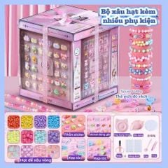  Đồ chơi nhập vai: Bộ hạt charm làm vòng tay dành cho bé gái rất đáng yêu, 5ages+, No. 16036 