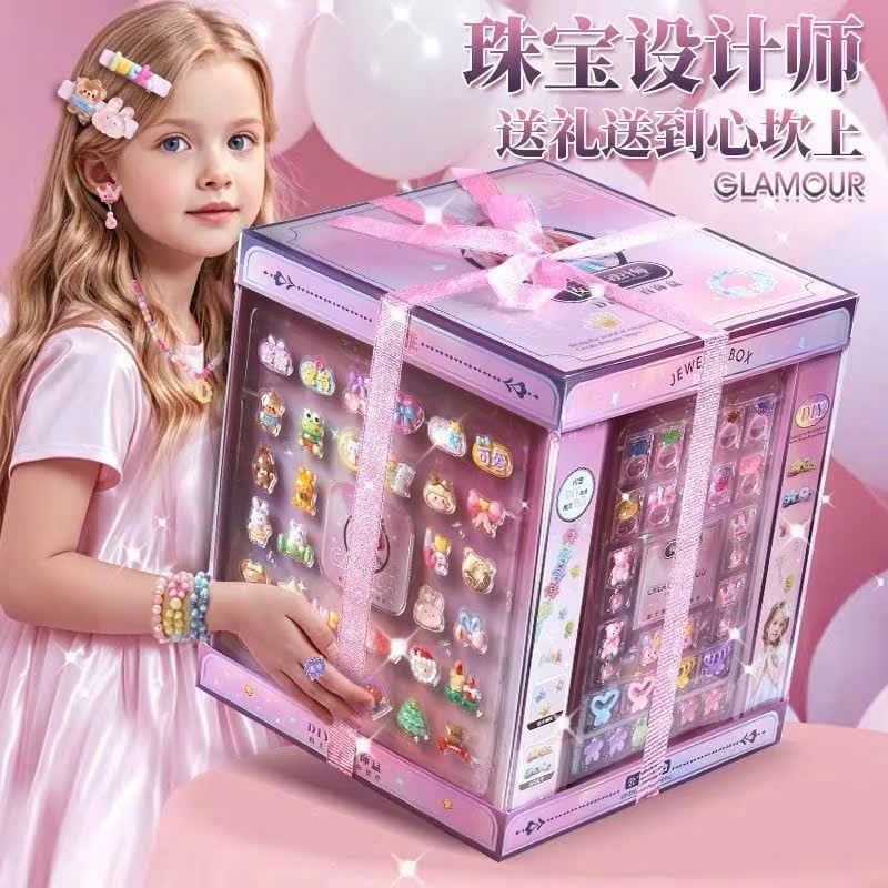  Đồ chơi nhập vai: Bộ hạt charm làm vòng tay dành cho bé gái rất đáng yêu, 5ages+, No. 16036 