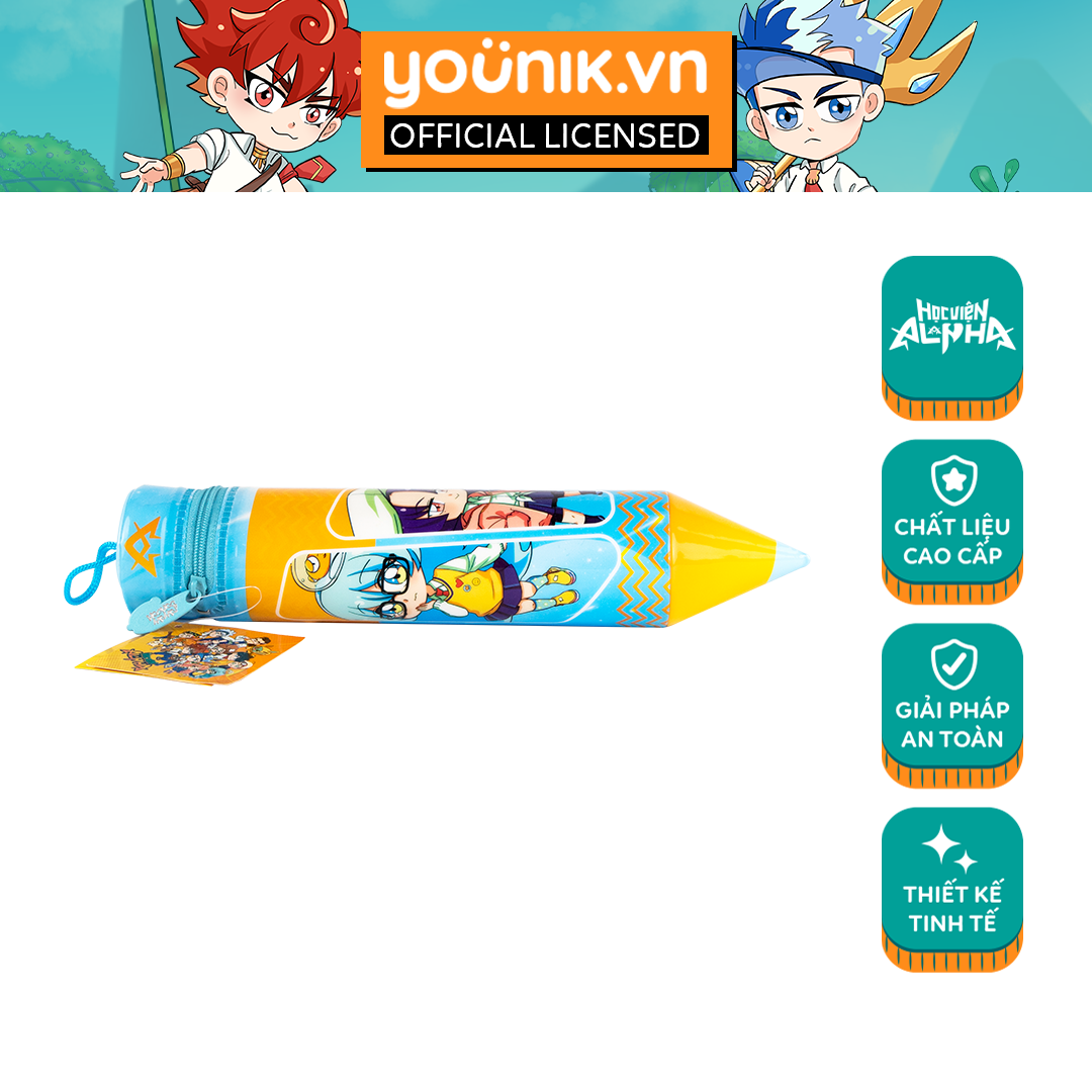  Đồ dùng học tập : Hộp viết sắc màu “Học Viện Alpha’ Cyan Hope 