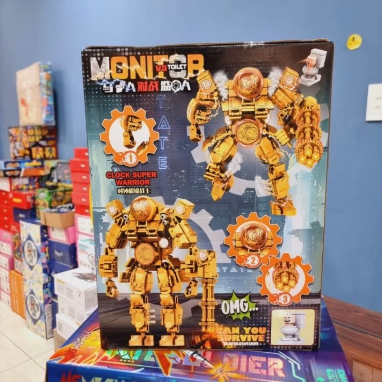  Đồ chơi lắp ráp : Bộ sưu tập SKIBIDI Can you survive 6Ages+ 470 mảnh ghép (4in1) 10 mẫu robot 