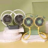  Đồ dùng văn phòng: Quạt đeo cổ tiện lợi hình tai thú (Neck USB Fan) Model DD 5583 