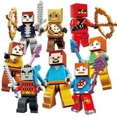  (ĐỌC MÔ TẢ) Đồ chơi lắp ráp : Combo 30 túi lắp ráp mô hình Minecraft mini kèm phụ kiện ( có 4 mẫu ) 