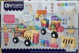  Đồ chơi lego: bộ lắp ghép xếp khối xe công trình (Xe cần cẩu), dùng pin, 6ages+ No. FZ-8007 