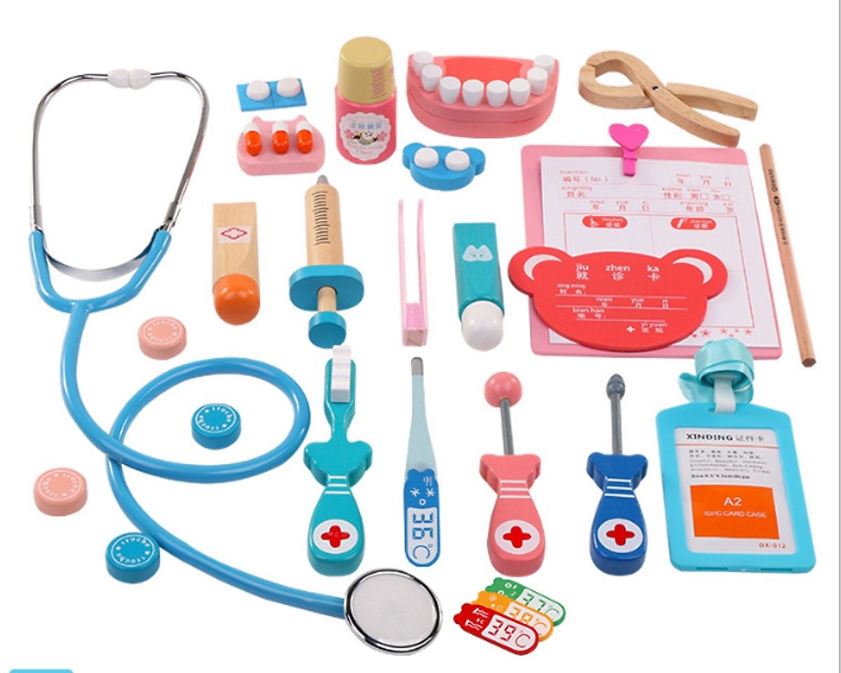  Đồ chơi nhập vai: Set dụng cụ y khoa của bác sĩ [Doctor's toy set], +3ages, No. 0000 