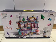 Đồ chơi lắp ghép FEELO PUZ BRAIN GAME: bộ xếp khối Lâu đài cối xoay gió, +3ages, 216pcs, model FL1661 