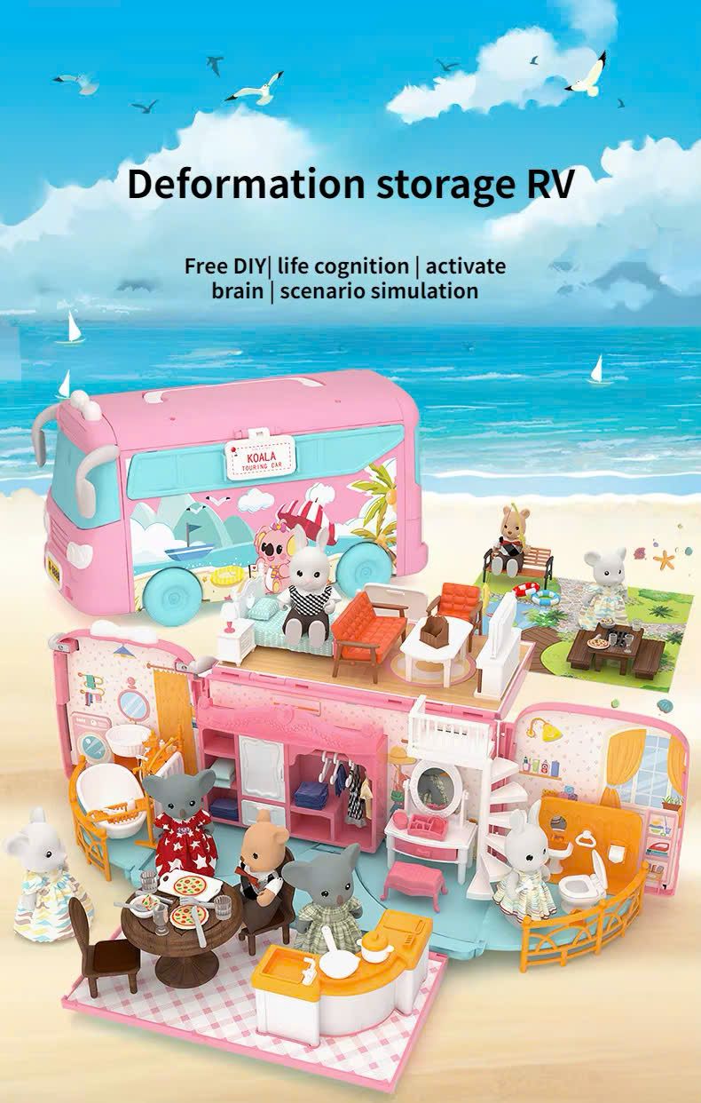  KOALA DIARY Đồ chơi nhập vai: hộp xe nội thất nhà gấu 3+ No. FDE87301 