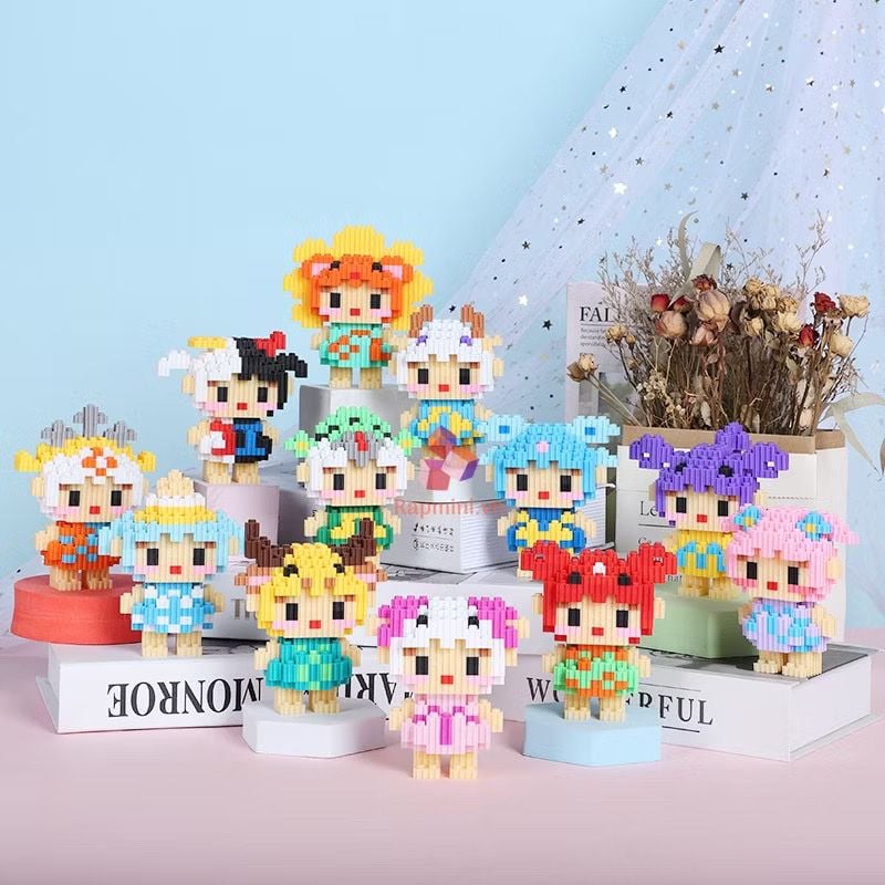  Đồ chơi lắp ráp : Lắp ráp mini XINZ Constellation_ 12 Cung hoàng đạo 