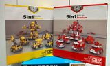  Đồ chơi vận động : Robot biến hình lắp ghép ốc vít xe công trình xe cứu hoả  5in1, 3+ages, No. LM905-B, LM906-B 