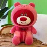  Gấu bông: Lotso mũ dâu, có nơ size L kích thước 55cm 