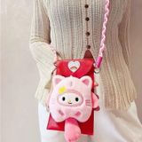  Túi Đựng Đồ Mini Sanrio Có Dây Đeo Lông Mềm Dễ Thương 