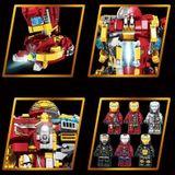  Đồ chơi lắp ráp: Mô hình Robot Người sắt phiên bản cơ khí big size, 1876pcs, 6+ages, No. 76078 