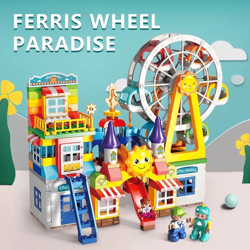  Đồ chơi lắp ghép FEELO PUZ BRAIN GAME: bộ xếp khối đu quay cầu vòng, +3ages, No. FL1644 