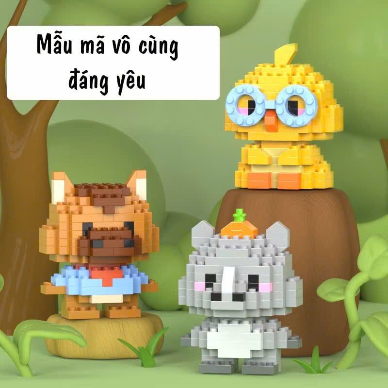  Đồ chơi mô hình : Bộ lắp ráp mini các mẫu động vật, 6ages+, No. W1502 