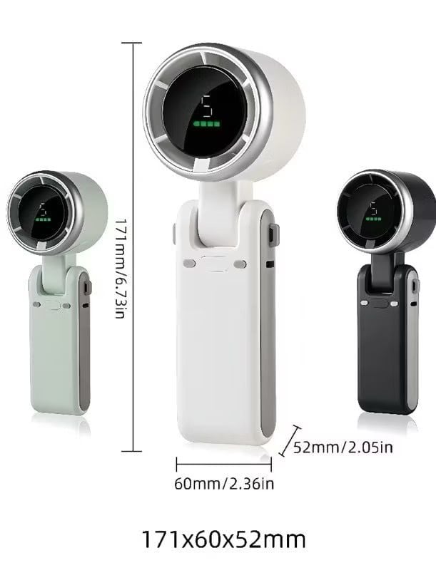 Quạt cầm tay Turbo tốc độ cao (Handheld Fan) kết hợp chân đế để bàn tiện lợi, dung lượng cao 3600 mAh, Model: 607 