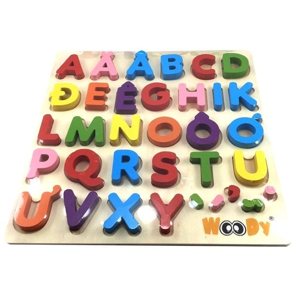  Đồ chơi gỗ : Bảng Chữ Cái Tiếng việt Bằng Gỗ 93372 