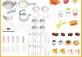  Đồ chơi nhập vai: bộ bếp điện từ (Nồi, ấm, chảo, tách, bánh), dùng pin, 6ages+ No. 502-1A 