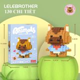  Đồ chơi mô hình : Bộ lắp ráp mini các mẫu động vật, 6ages+, No. W1502 