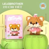  Đồ chơi mô hình : Bộ lắp ráp mini các mẫu động vật, 6ages+, No. W1502 
