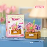  Đồ chơi lắp ráp : Bộ lắp ráp chậu hoa mini nhiều mẫu, 3ages+, No. W1605 