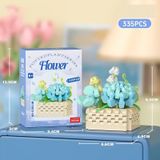  Đồ chơi lắp ráp : Bộ lắp ráp chậu hoa mini nhiều mẫu, 3ages+, No. W1605 