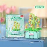  Đồ chơi lắp ráp : Bộ lắp ráp chậu hoa mini nhiều mẫu, 3ages+, No. W1605 