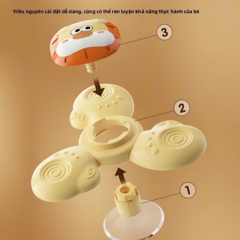  Đồ chơi vận động : Bộ con quay đáng yêu (hình các chú ếch, sư tử và thỏ), 18m+. No. 368-67 