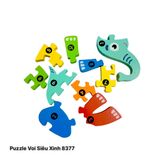  Đồ chơi gỗ : Puzzle Voi Siêu Xinh, 3age+, No. 8377 