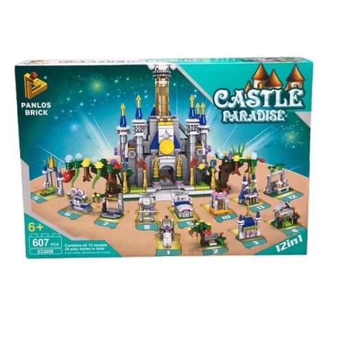  Bộ Lắp Ráp 12 trong 1: Castle Paradise - PANLOS BRICK 633056 (607 Mảnh Ghép) 