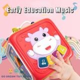  Đò chơi trí tuệ : hộp trống 6 mặt Hộp bò bận rộn 3Ages+ No. 688-60 ( giao màu ngẫu nhiên ) 