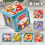  Đò chơi trí tuệ : hộp trống 6 mặt Hộp bò bận rộn 3Ages+ No. 688-60 ( giao màu ngẫu nhiên ) 