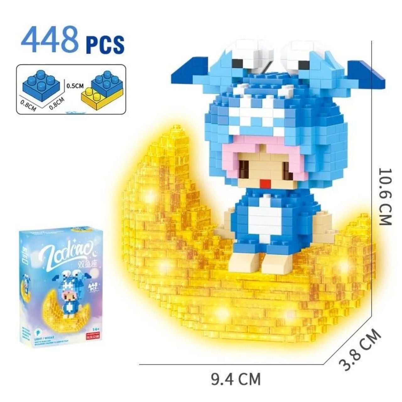  Đồ chơi lắp ráp Zodiac_ 12 Cung hoàng đạo có đèn LED 