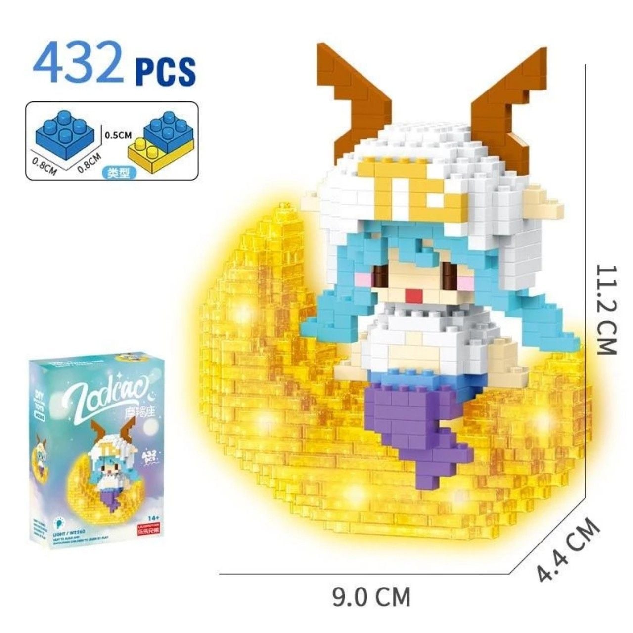  Đồ chơi lắp ráp Zodiac_ 12 Cung hoàng đạo có đèn LED 