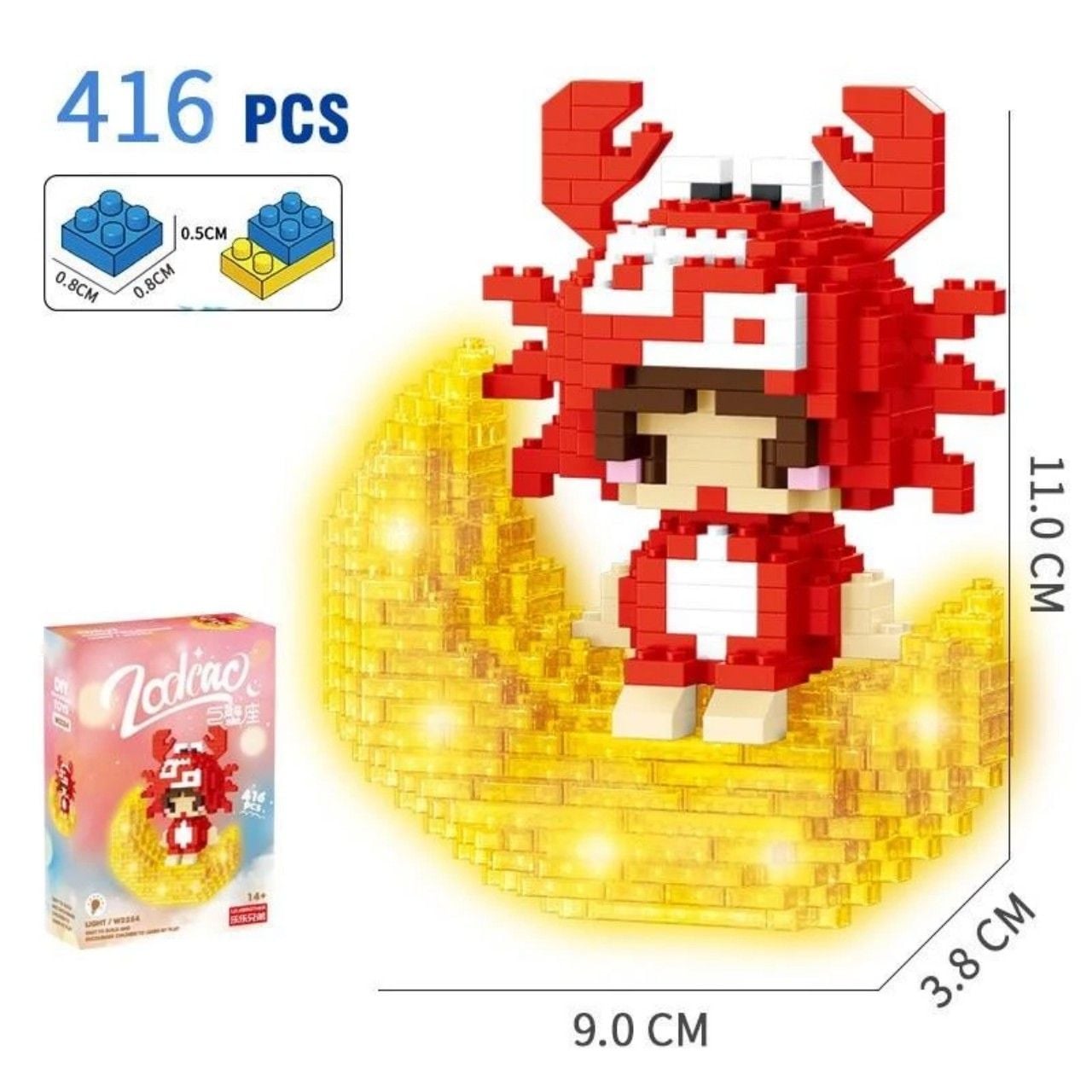  Đồ chơi lắp ráp Zodiac_ 12 Cung hoàng đạo có đèn LED 