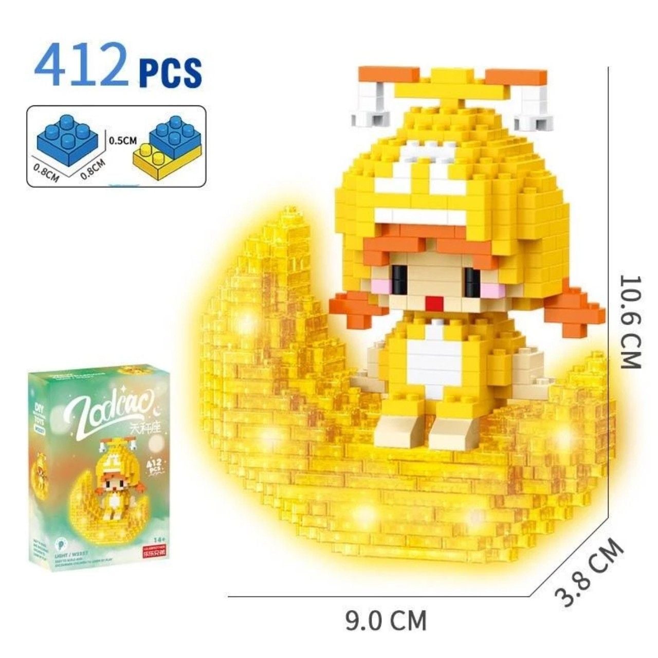  Đồ chơi lắp ráp Zodiac_ 12 Cung hoàng đạo có đèn LED 