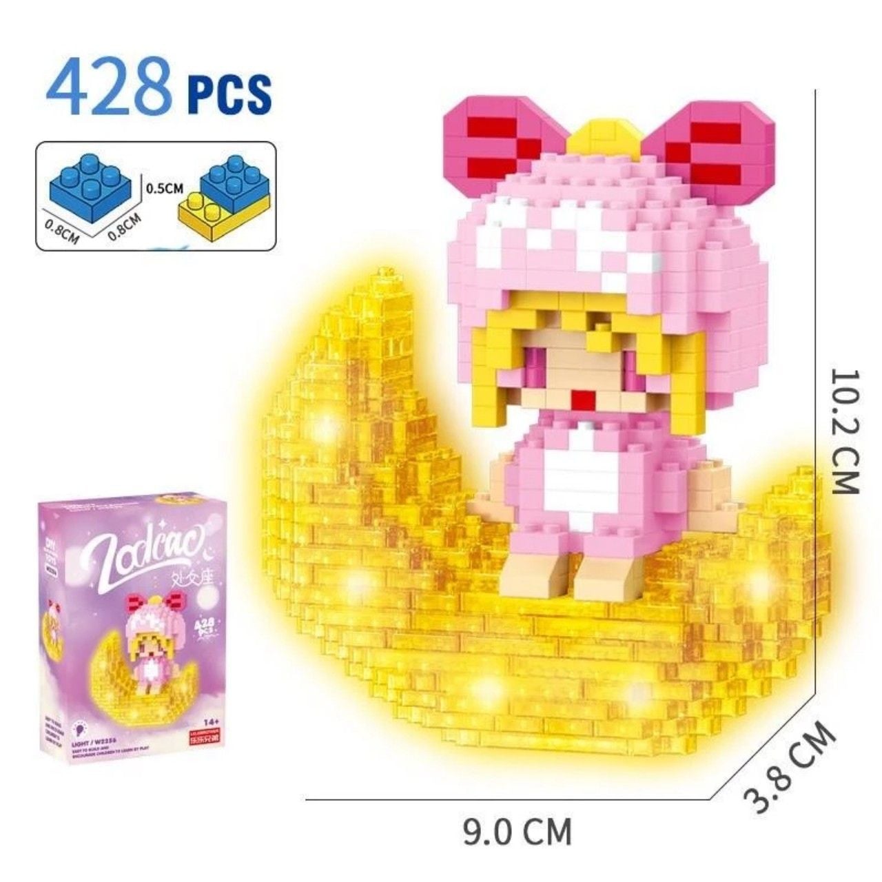  Đồ chơi lắp ráp Zodiac_ 12 Cung hoàng đạo có đèn LED 