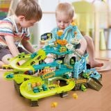  Đồ chơi lắp ráp đường đua cần cẩu khủng long kết hợp công trình xây dựng có nhạc BX668-90 