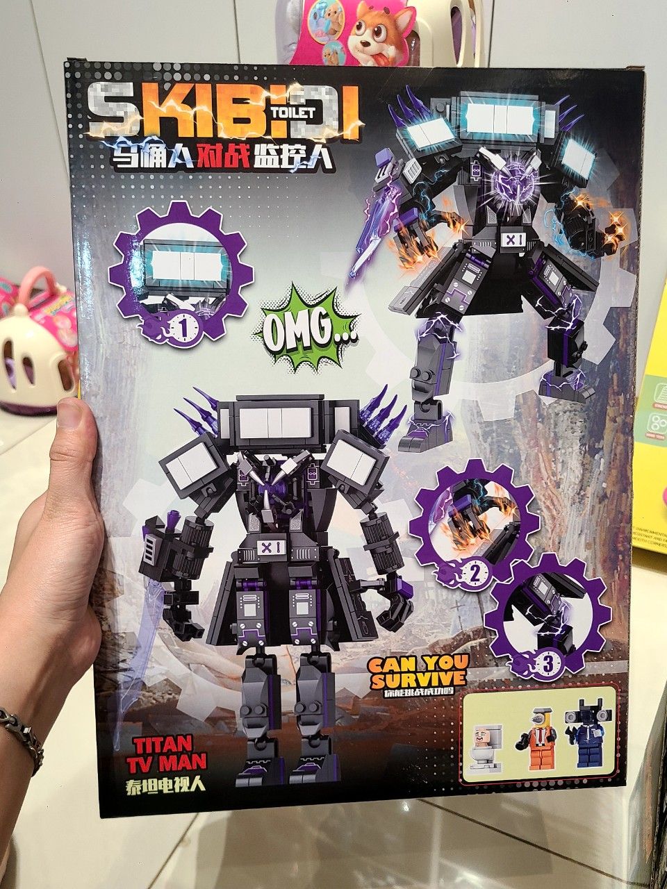  Đồ chơi lắp ráp : Bộ sưu tập SKIBIDI Can you survive 6Ages+ 470 mảnh ghép (4in1) 10 mẫu robot 