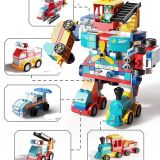  Đồ chơi lắp ráp FEELO : bộ xếp khối robot biến hình siêu xe đua, 195pcs, No. FL1684 