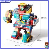  Đồ chơi lắp ráp FEELO : bộ xếp khối robot biến hình siêu xe đua, 195pcs, No. FL1684 