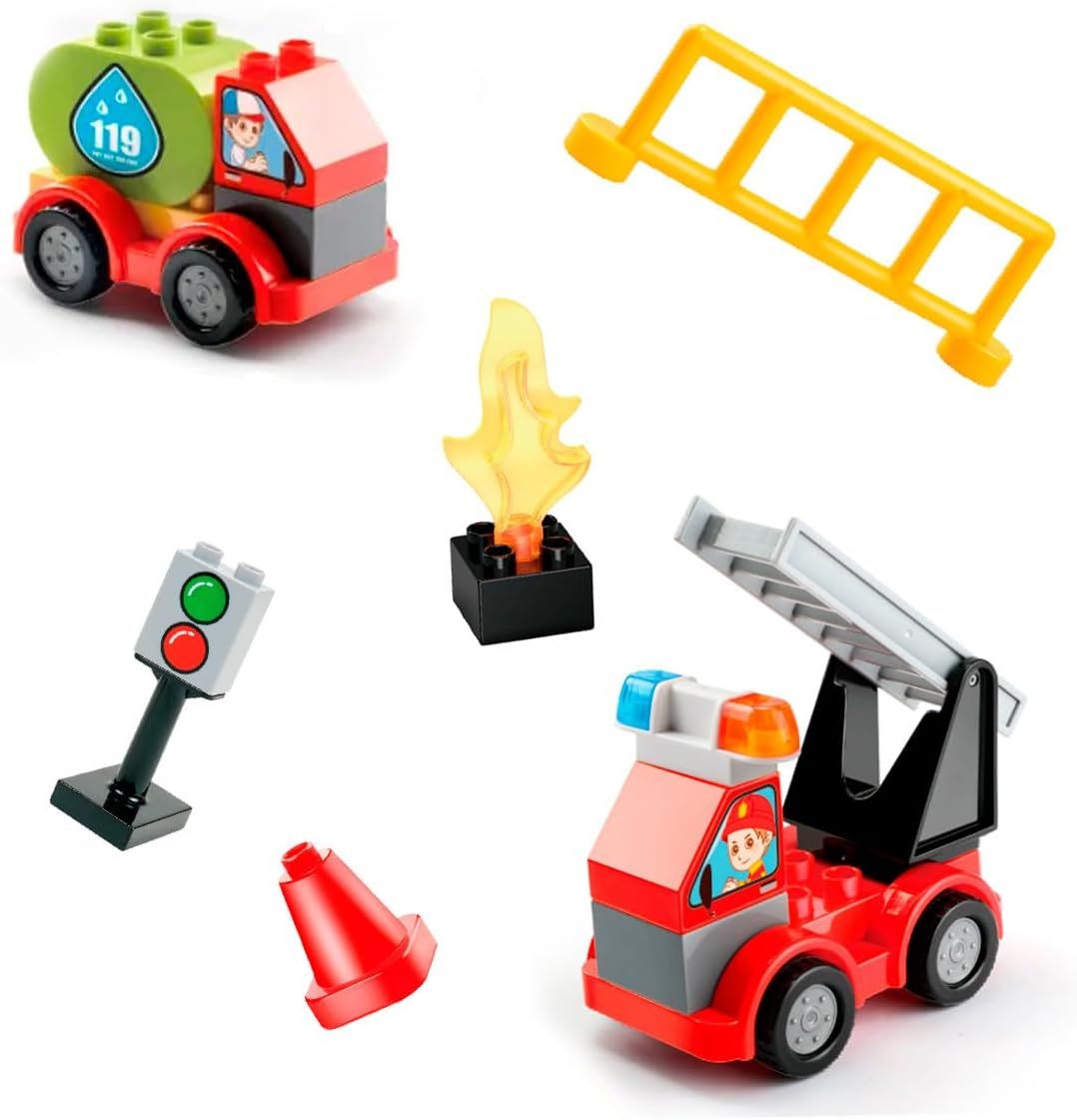  Đồ chơi lego: bộ lắp ghép xếp khối Trạm cứu hỏa, 146pcs  6ages+, Model FL1663. FEELO brand 