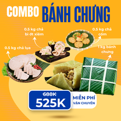 Combo Giò Chả Sạch 1.5kg + Bánh Chưng 1kg – Giao Nóng Mỗi Ngày