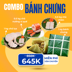 Combo Giò Chả Sạch 2kg + Bánh Chưng 1kg – Giao Nóng Mỗi Ngày