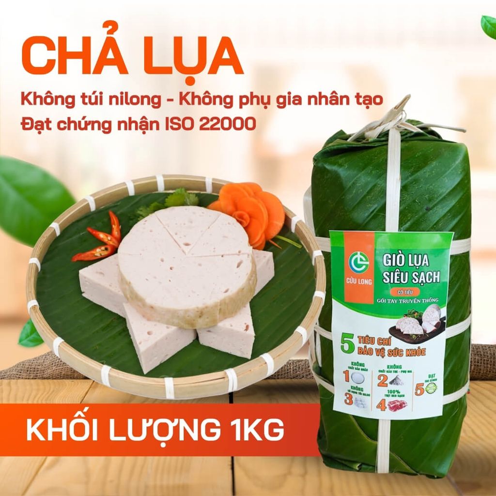 Combo Giò Chả Sạch 5 Món 3kg – Chả Lụa, Chả Chiên, Chả Cốm, Chả Bì, Chả Nướng