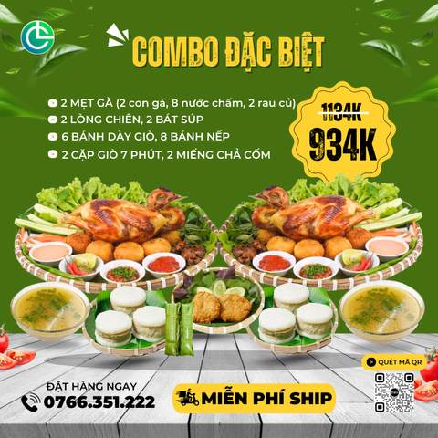 Combo Đặc Biệt – Gà Ta Nướng Rượu Cách Thủy Cửu Long | Bữa Tiệc Gia Đình Trọn Vẹn, Giao Nóng Trong Ngày