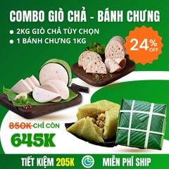 Combo Giò Chả Sạch 2kg + Bánh Chưng 1kg – Giao Nóng Mỗi Ngày
