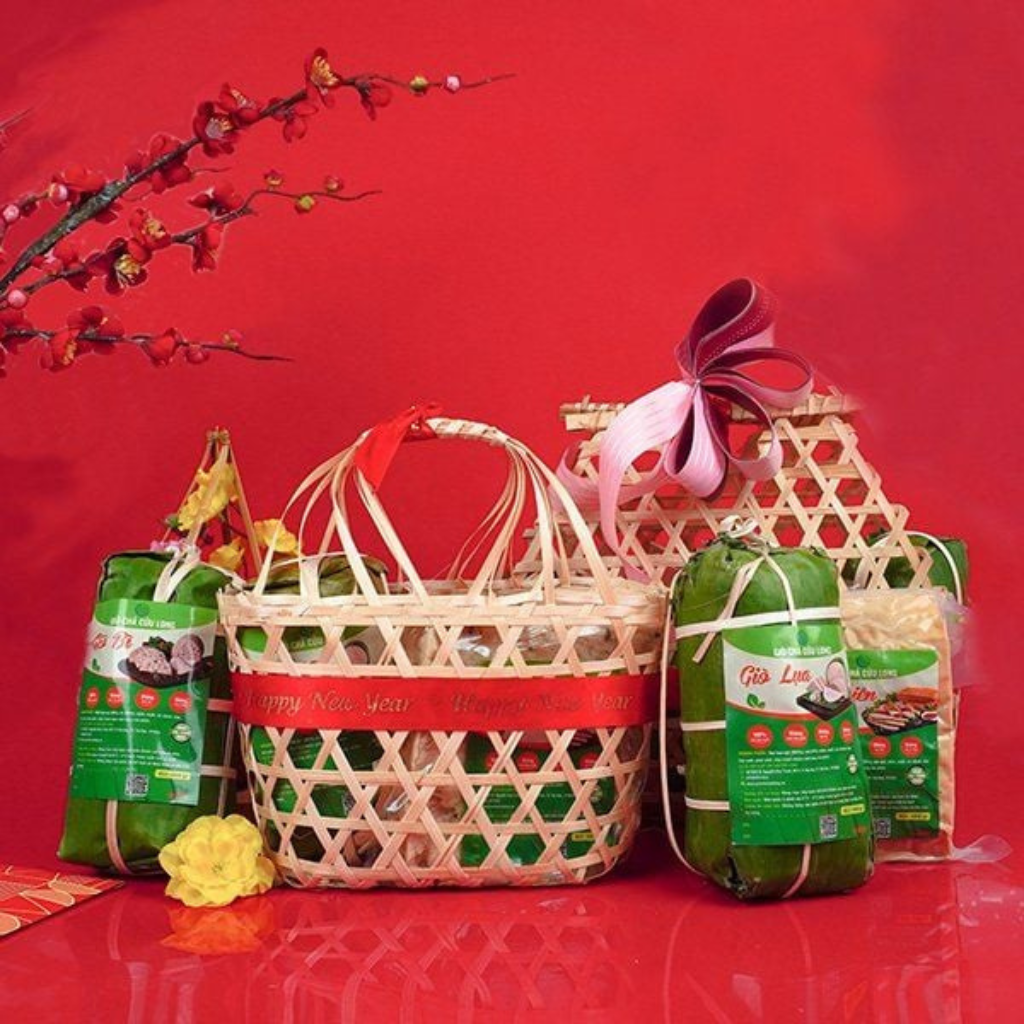 Combo Giỏ Quà 2kg Giò Chả Sạch – Món Quà Sạch, Sang, Chuẩn Vị Truyền Thống