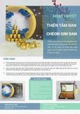  An Cung Trầm hương Cheonsimdan 60 viên hộp gỗ điêu khắc 3D Hàn Quốc 